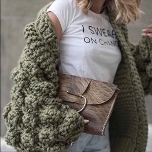 Oversized PomPom cardigan